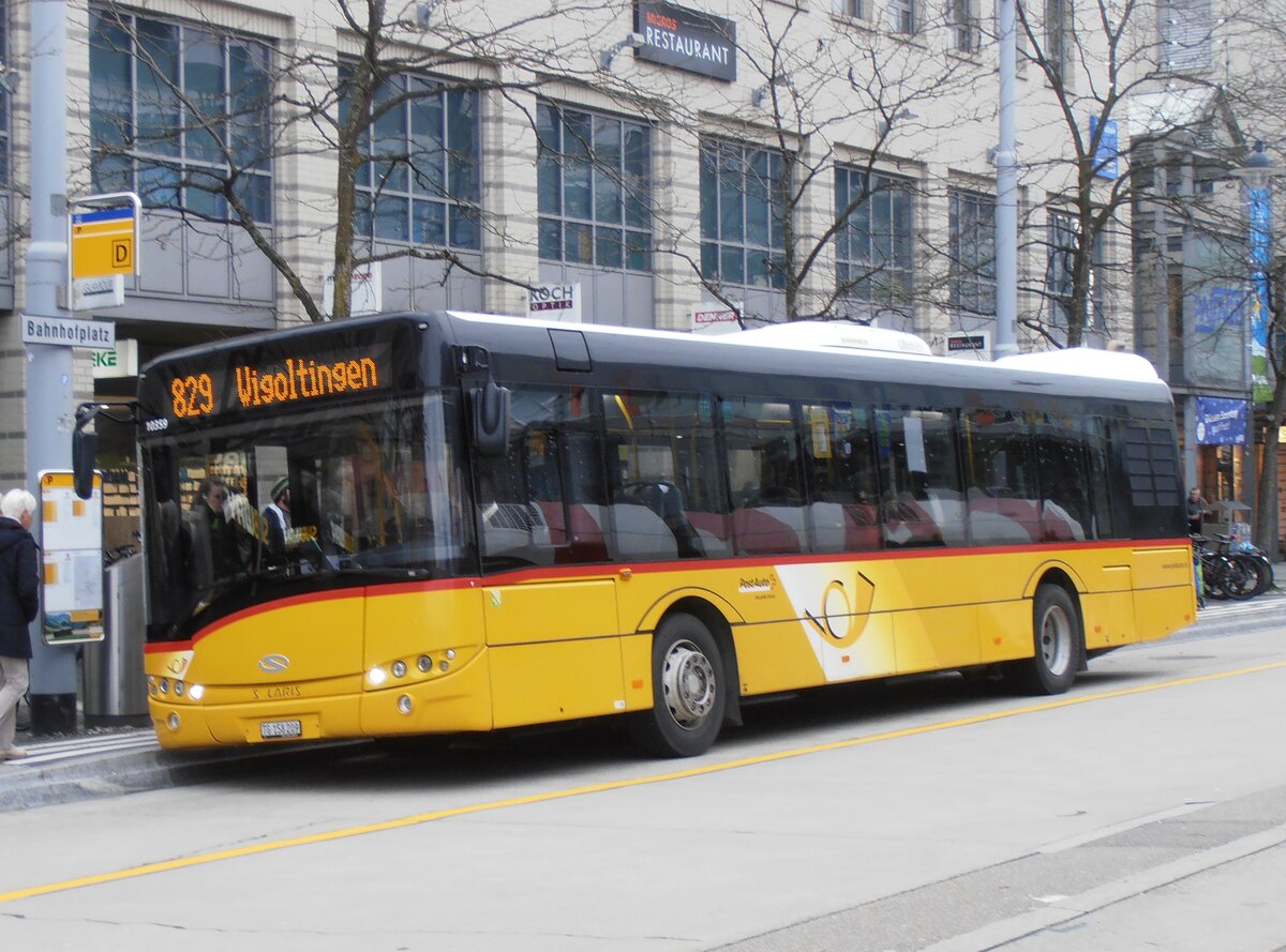 (257'655) - PostAuto Ostschweiz - TG 158'209/PID 10'359 - Solaris (ex Schmidt, Oberbren; ex CarPostal Ouest) am 15. Dezember 2023 beim Bahnhof Frauenfeld