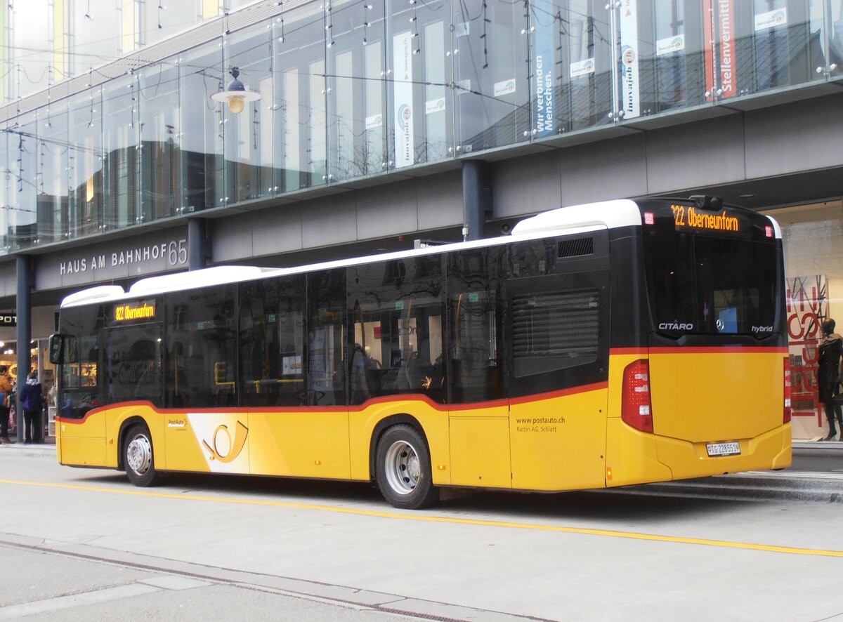 (257'676) - Rattin, Schlatt - TG 228'551/PID 11'661 - Mercedes am 15. Dezember 2023 beim Bahnhof Frauenfeld