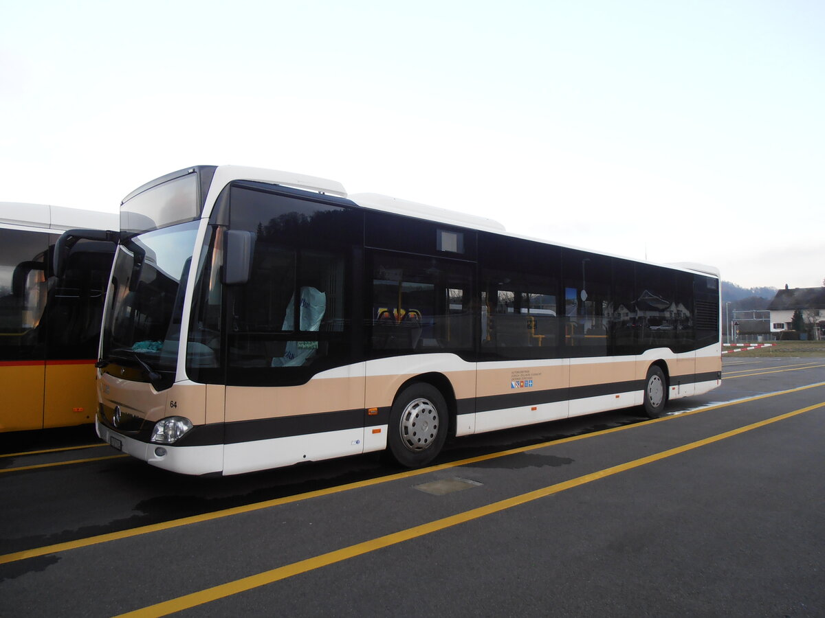 (257'695) - AZZK Zollikon - Nr. 64/ZH 727'164 - Mercedes am 16. Dezember 2023 in Winterthur, Daimler Buses