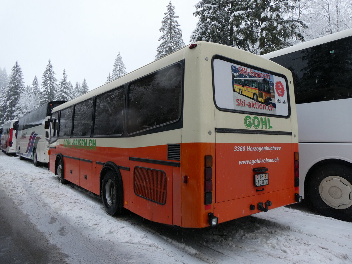 (258'291) - Gohl, Herzogenbuchsee - BE 815'877 - MAN/Lauber (ex AMSA Chiasso Nr. 19; ex Tresch, Amsteg PID 2290) am 6. Januar 2024 in Adelboden, Unter dem Birg