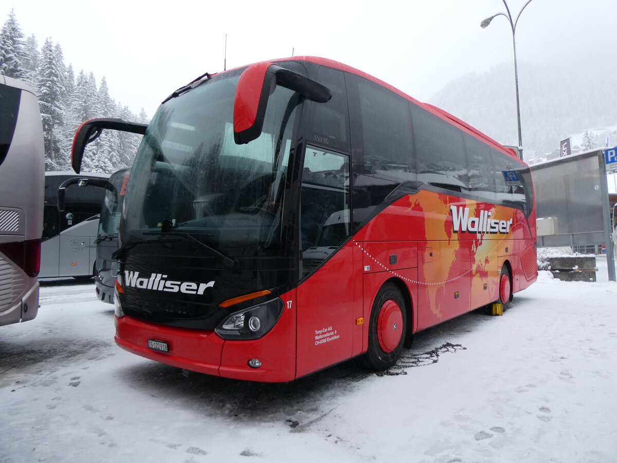 (258'370) - Walliser, Eschlikon - Nr. 17/TG 122'918 - Setra am 6. Januar 2024 in Adelboden, ASB