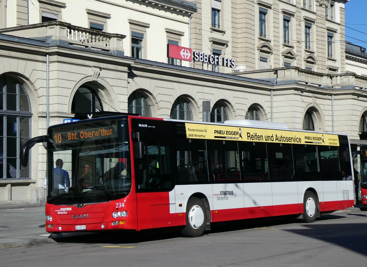 (259'101) - SW Winterthur - Nr. 234/ZH 329'234 - MAN am 3. Februar 2024 beim Hauptbahnhof Winterthur