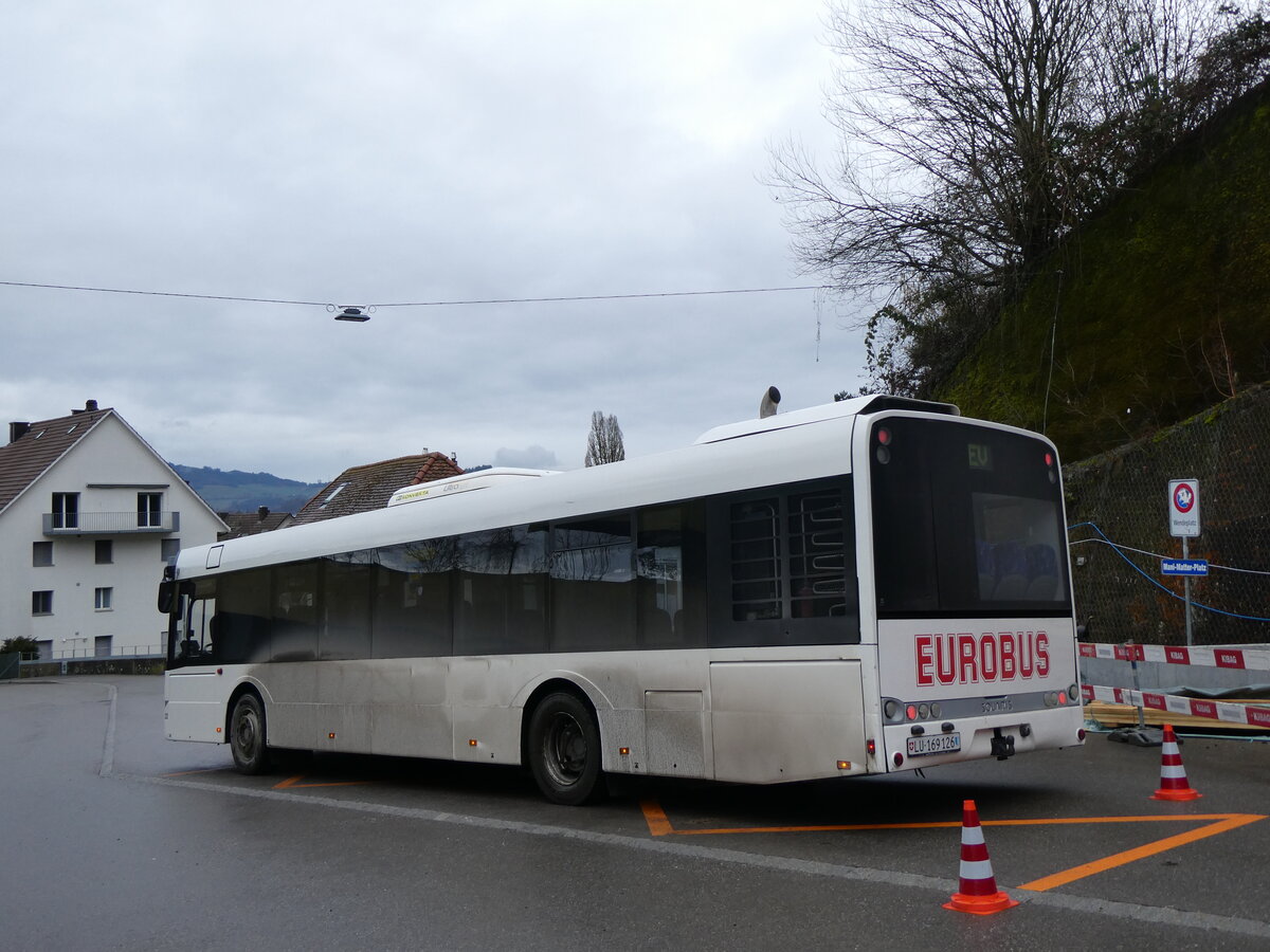 (259'216) - ARAG Ruswil - Nr. 32/LU 169'126 - Solaris am 8. Februar 2024 in Wabern, Mani-Matter-Platz (Einsatz Gurtenbahn)