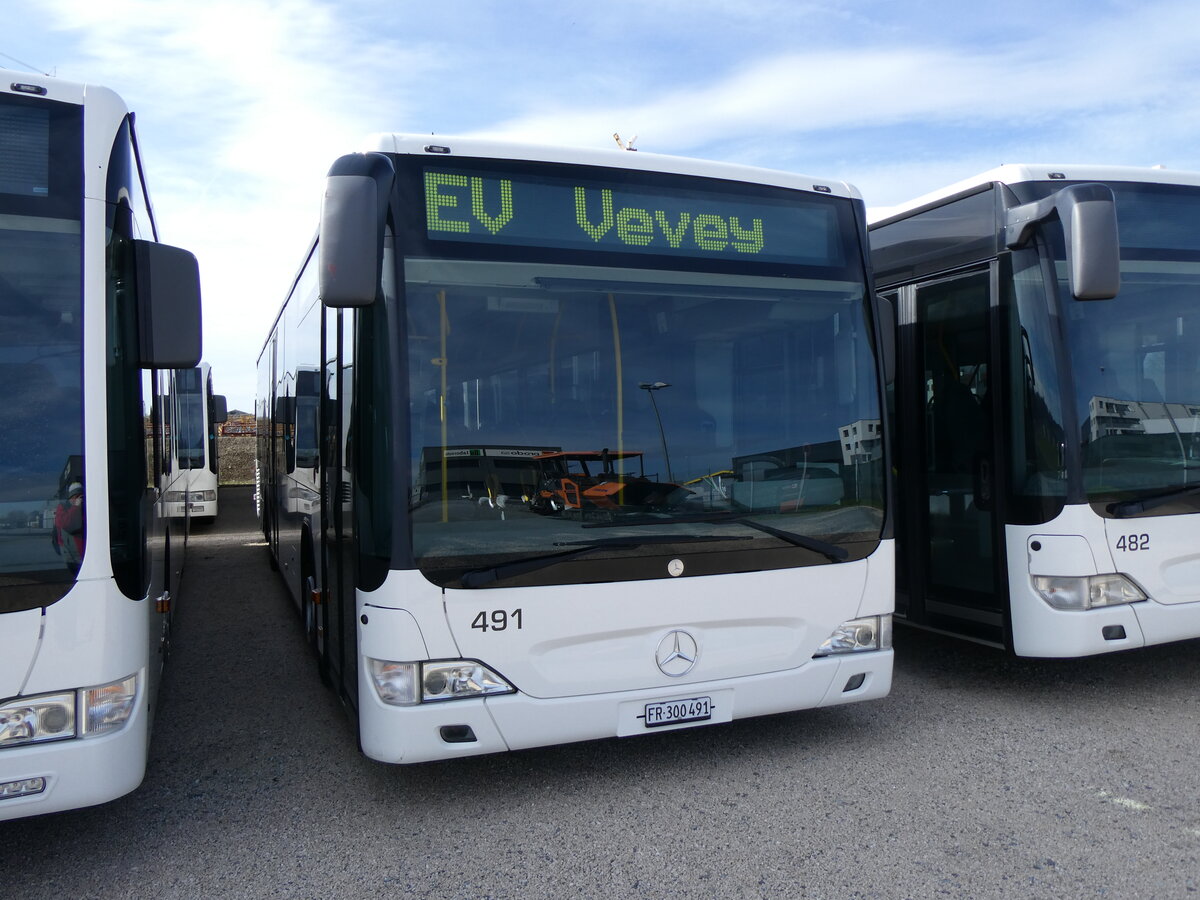 (259'873) - Intertours, Domdidier - Nr. 491/FR 300'491 - Mercedes (ex Steiner, Ortschwaben Nr. 12/PID 4289) am 2. Mrz 2024 in Domdidier, Garage