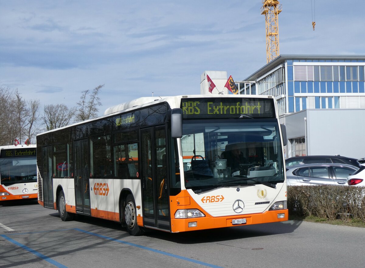 (259'972) - RBS Worblaufen - Nr. 2/BE 366'002 - Mercedes am 3. Mrz 2024 in Worblaufen, Hubelgutstrasse