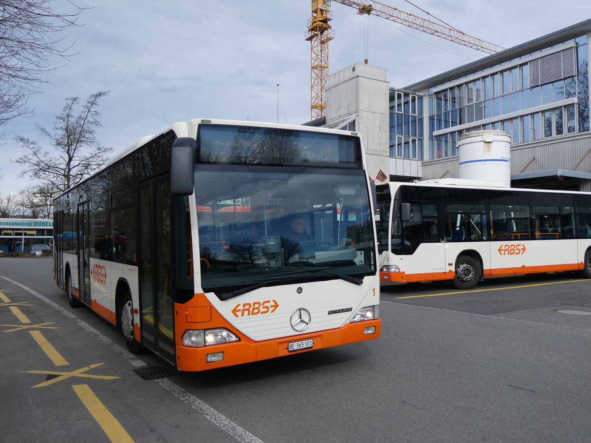 (259'992) - RBS Worblaufen - Nr. 1/BE 365'301 - Mercedes am 3. Mrz 2024 in Worblaufen, Garage