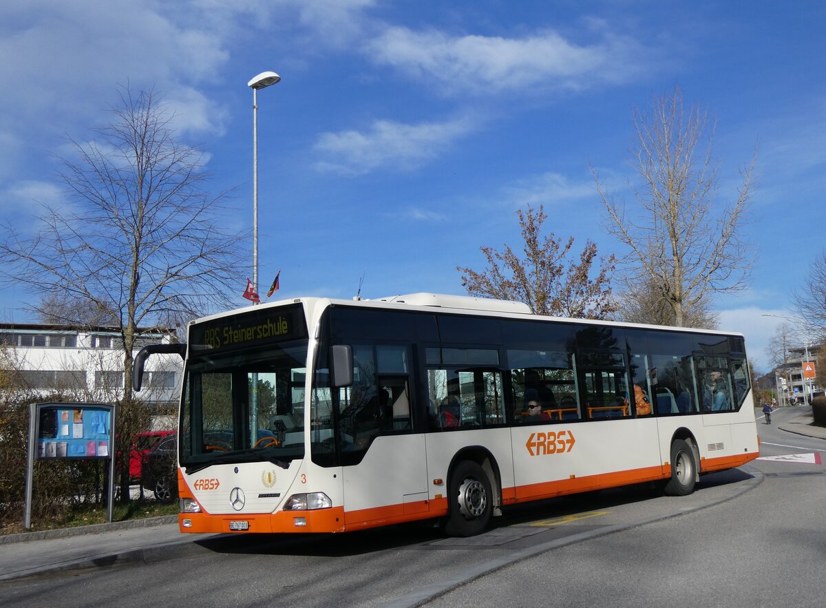 (260'045) - RBS Worblaufen - Nr. 3/BE 767'003 - Mercedes am 3. Mrz 2024 in Ittigen, Mannenberg