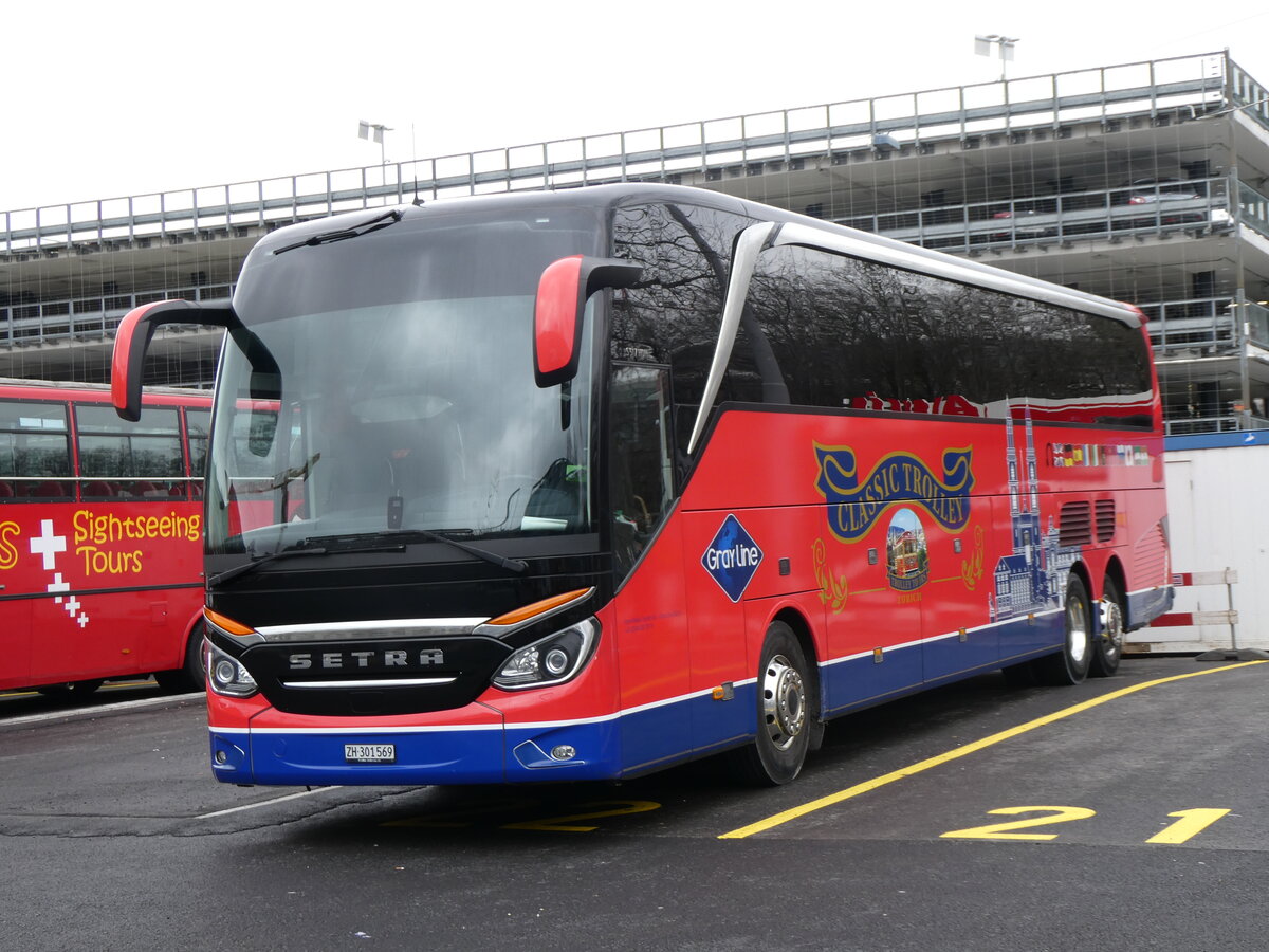 (260'172) - Meier, Zrich - ZH 301'569 - Setra am 7. Mrz 2024 in Zrich, Sihlquai