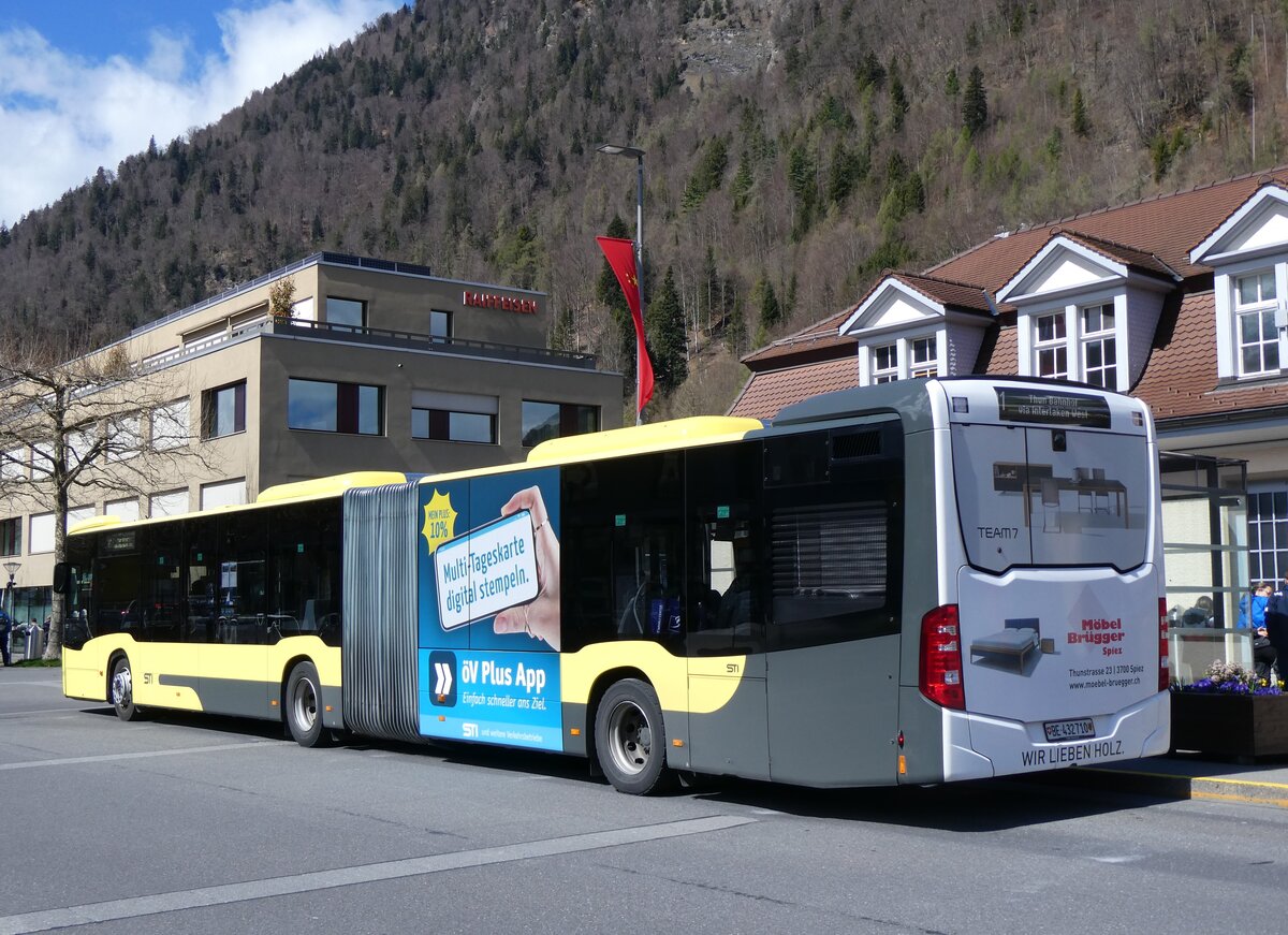 (260'949) - STI Thun - Nr. 710/BE 432'710 - Mercedes am 2. April 2024 beim Bahnhof Interlaken Ost