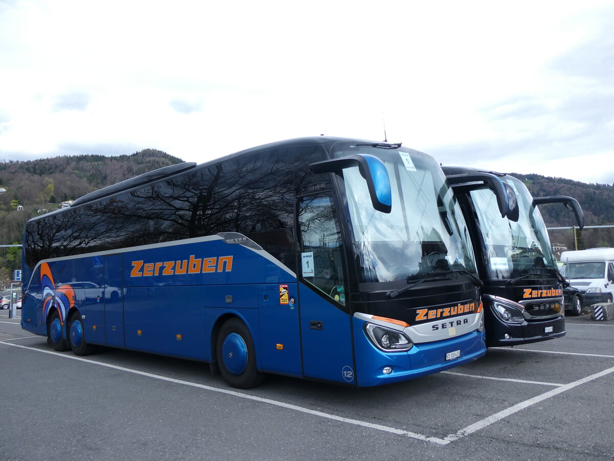 (260'988) - Zerzuben, Visp-Eyholz - Nr. 12/VS 100'431 - Setra am 4. April 2024 in Thun, Seestrasse