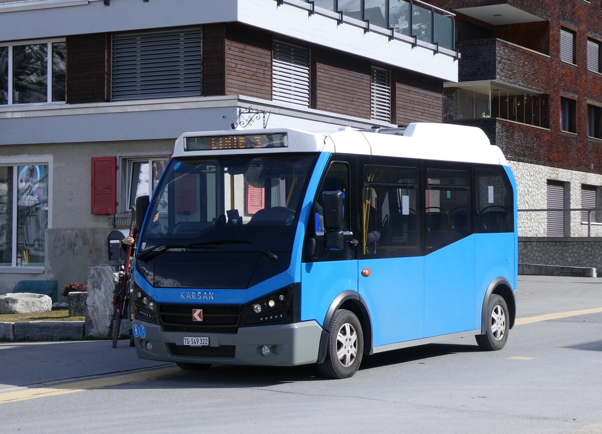 (261'021) - Thur-Taxi, Weinfelden - TG 149'322 - Karsan am 6. April 2024 in Andermatt, Gemsstockbahn (Einsatz Andermatt-Urserntal Tourismus, Andermatt)