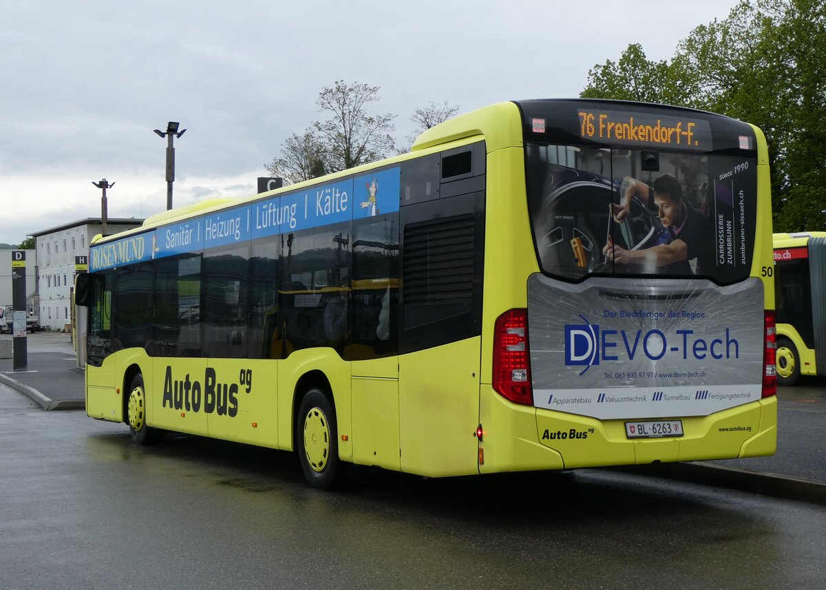 (261'553) - AAGL Liestal - Nr. 50/BL 6263 - Mercedes am 19. April 2024 beim Bahnhof Liestal