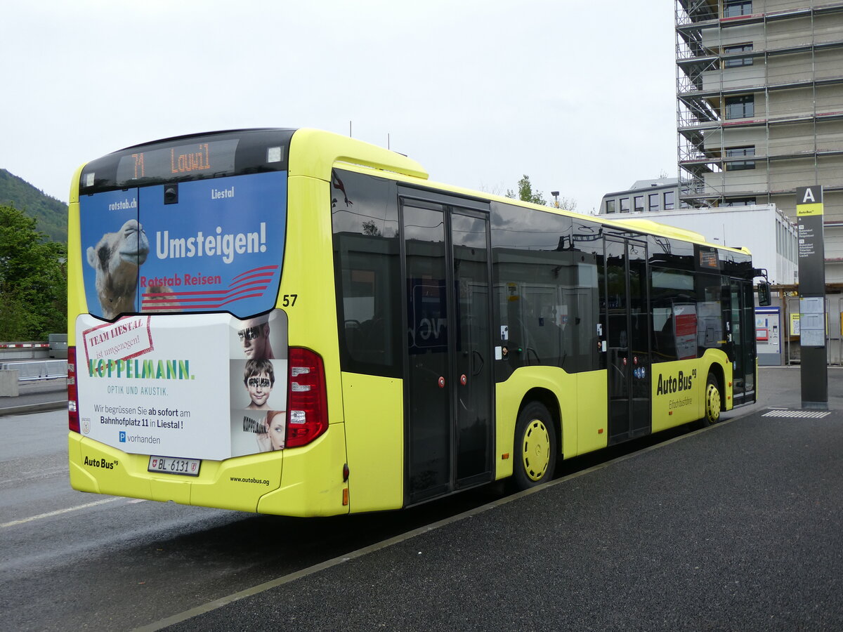 (261'563) - AAGL Liestal - Nr. 57/BL 6131 - Mercedes am 19. April 2024 beim Bahnhof Liestal