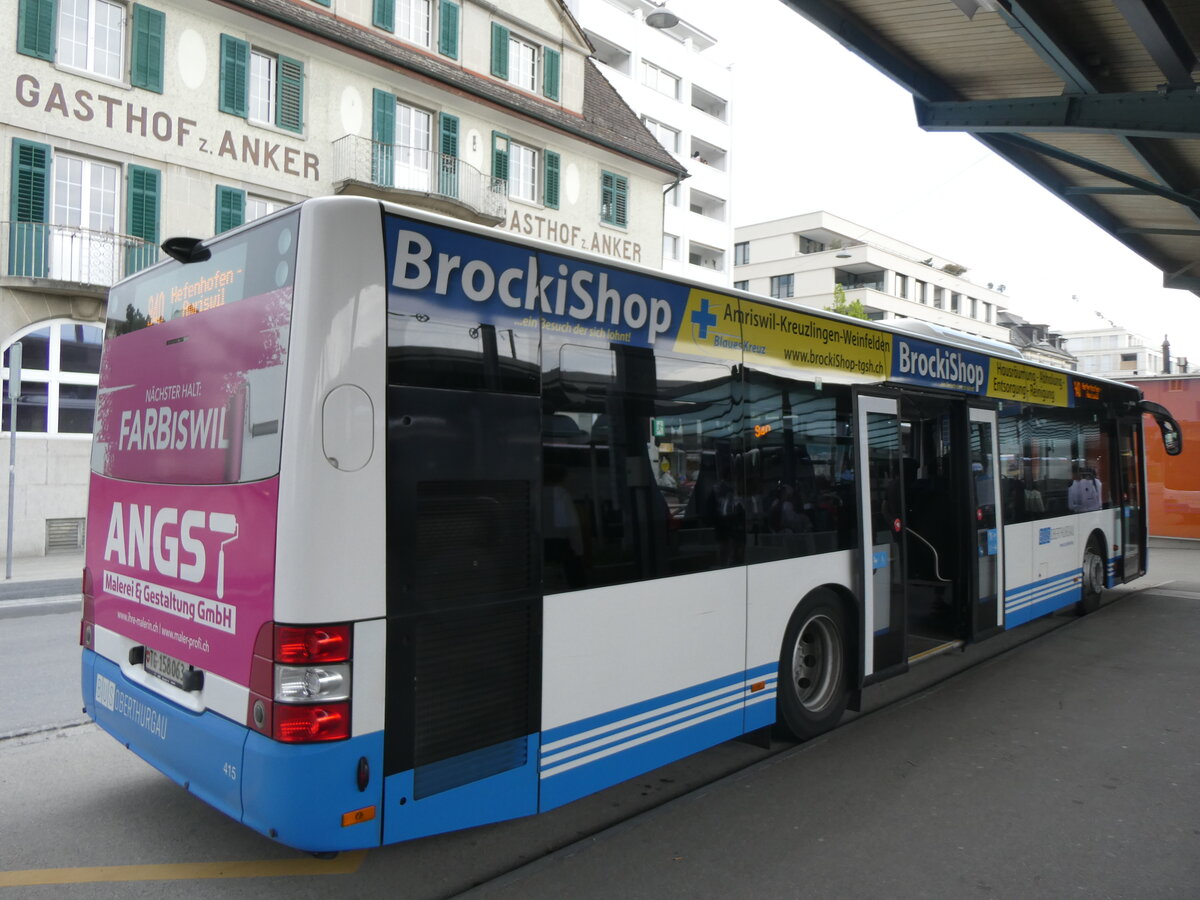 (261'867) - BOTG Amriswil - Nr. 415/TG 158'063 - MAN am 2. Mai 2024 beim Bahnhof Romanshorn