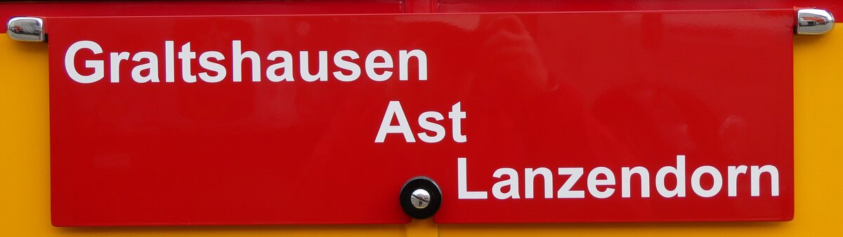 (262'068) - Routentafel - Graltshausen Ast Lanzendorn - am 4. Mai 2024 in Attikon, Wegmller