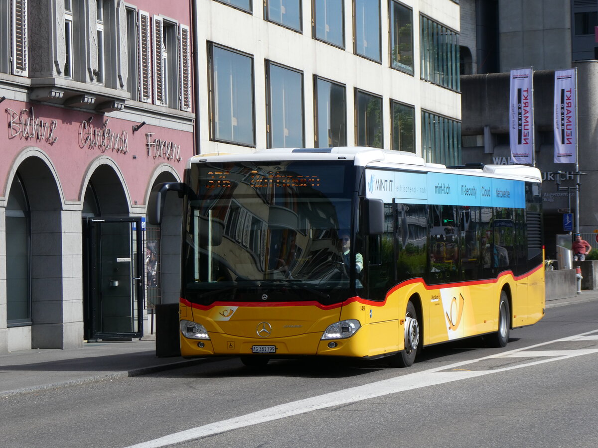 (262'305) - Voegtlin-Meyer, Brugg - Nr. 149/AG 381'799/PID 11'729 - Mercedes am 12. Mai 2024 beim Bahnhof Brugg