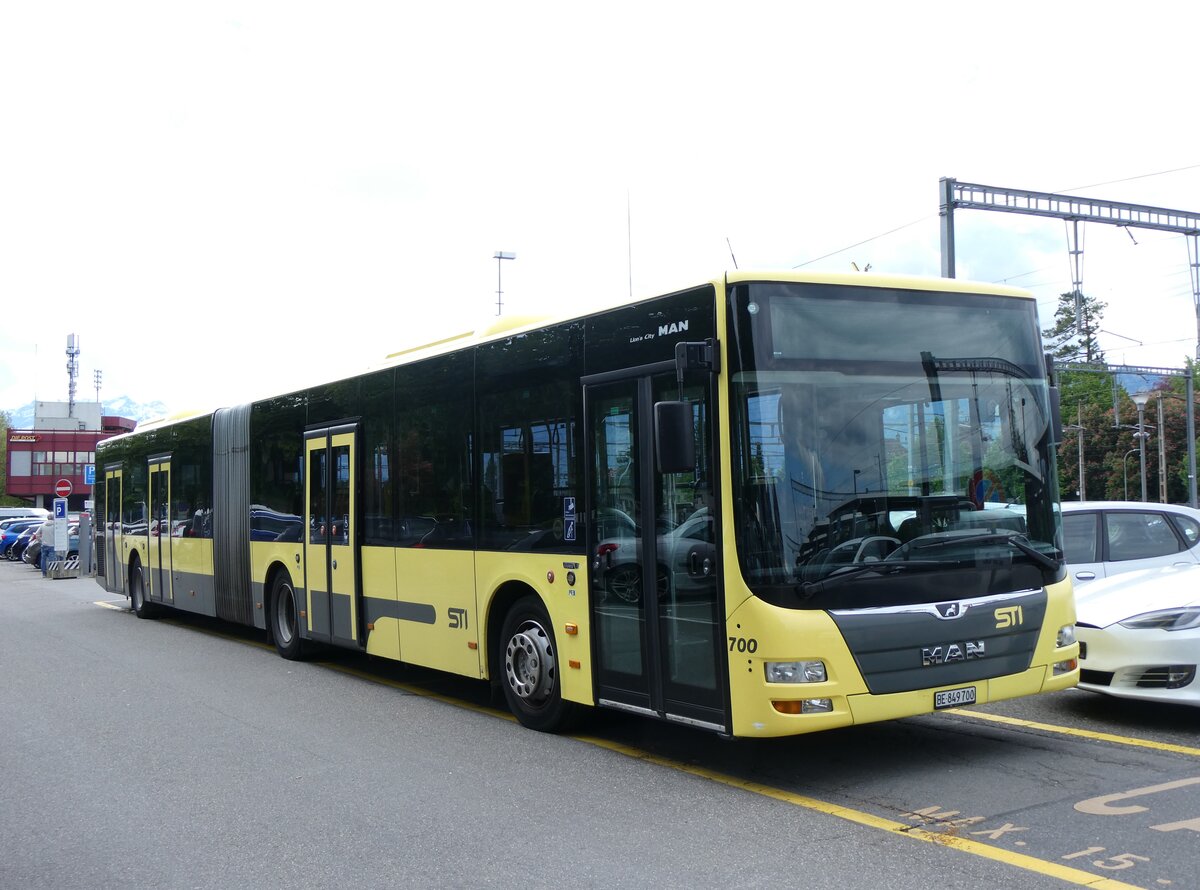 (262'337) - STI Thun - Nr. 700/BE 849'700 - MAN am 13. Mai 2024 in Thun, CarTerminal