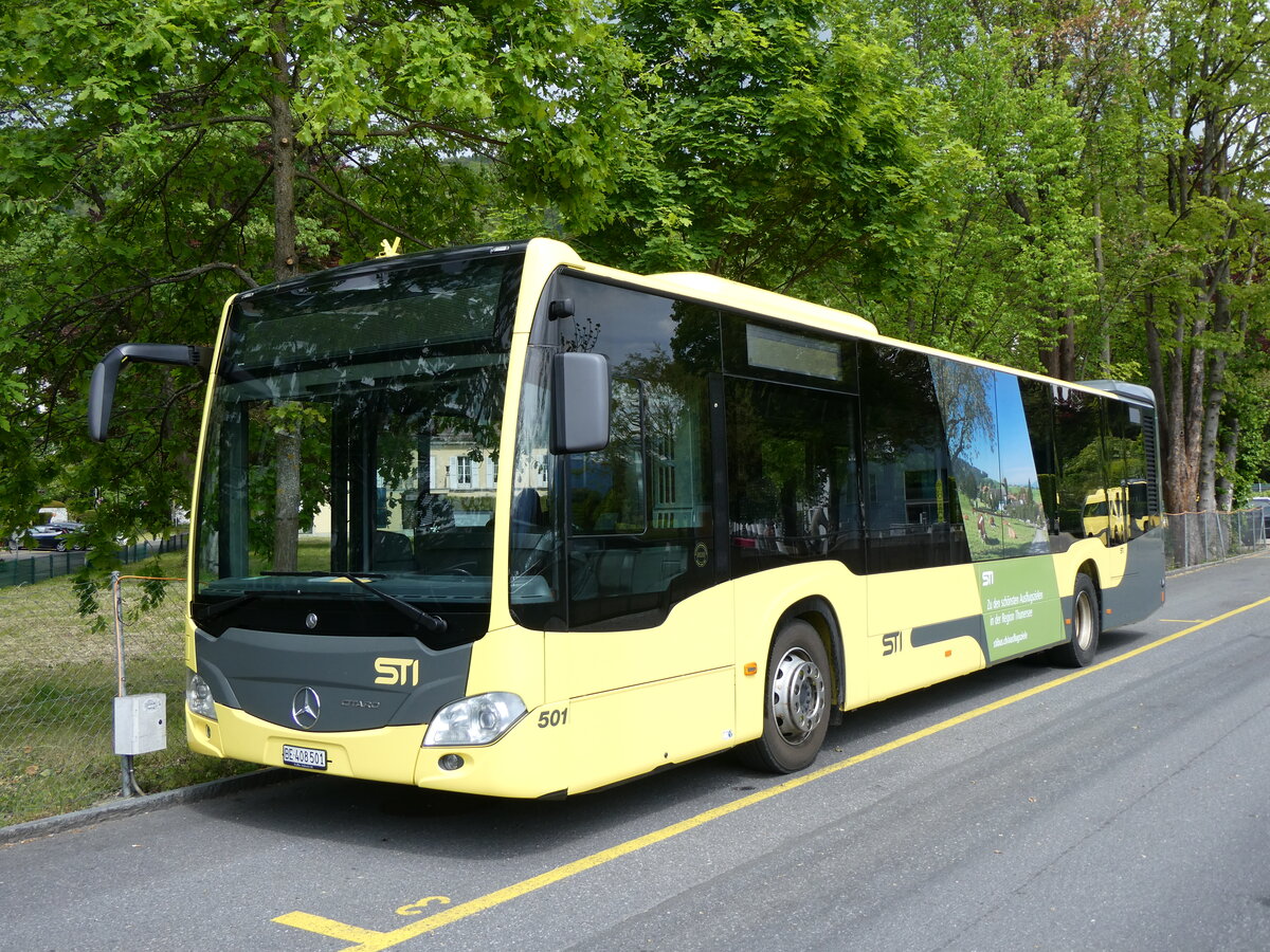 (262'367) - STI Thun - Nr. 501/BE 408'501 - Mercedes am 14. Mai 2024 bei der Schifflndte Thun