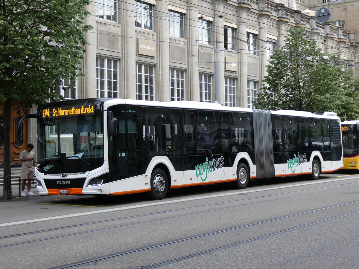 (262'770) - Regiobus, Gossau - Nr. 59/SG 164'169 - MAN am 24. Mai 2024 beim Bahnhof St. Gallen