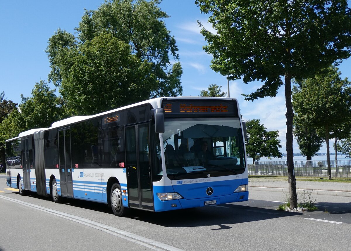 (262'889) - BSW Sargans - Nr. 360/SG 308'601 - Mercedes (ex RTB Altsttten Nr. 360; ex BSW Sargans Nr. 360) am 24. Mai 2024 beim Bahnhof Rorschach