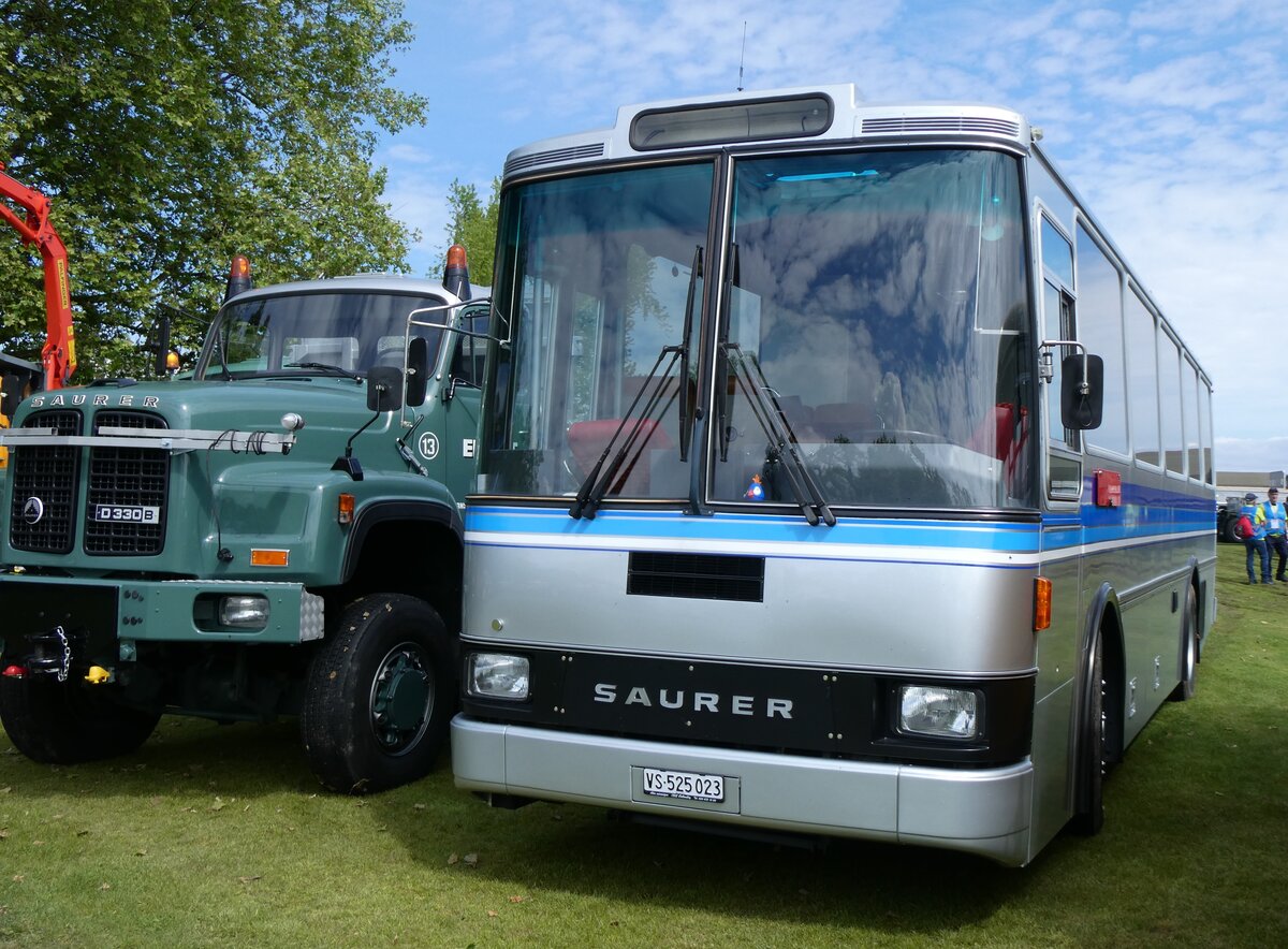 (262'932) - Pralong, Euseigne - VS 525'023 - Saurer/Lauber (ex Osterholt, Veysonnaz; ex SAPJV, L'Isle Nr. 70) am 25. Mai 2024 in Arbon, Arbon Classics