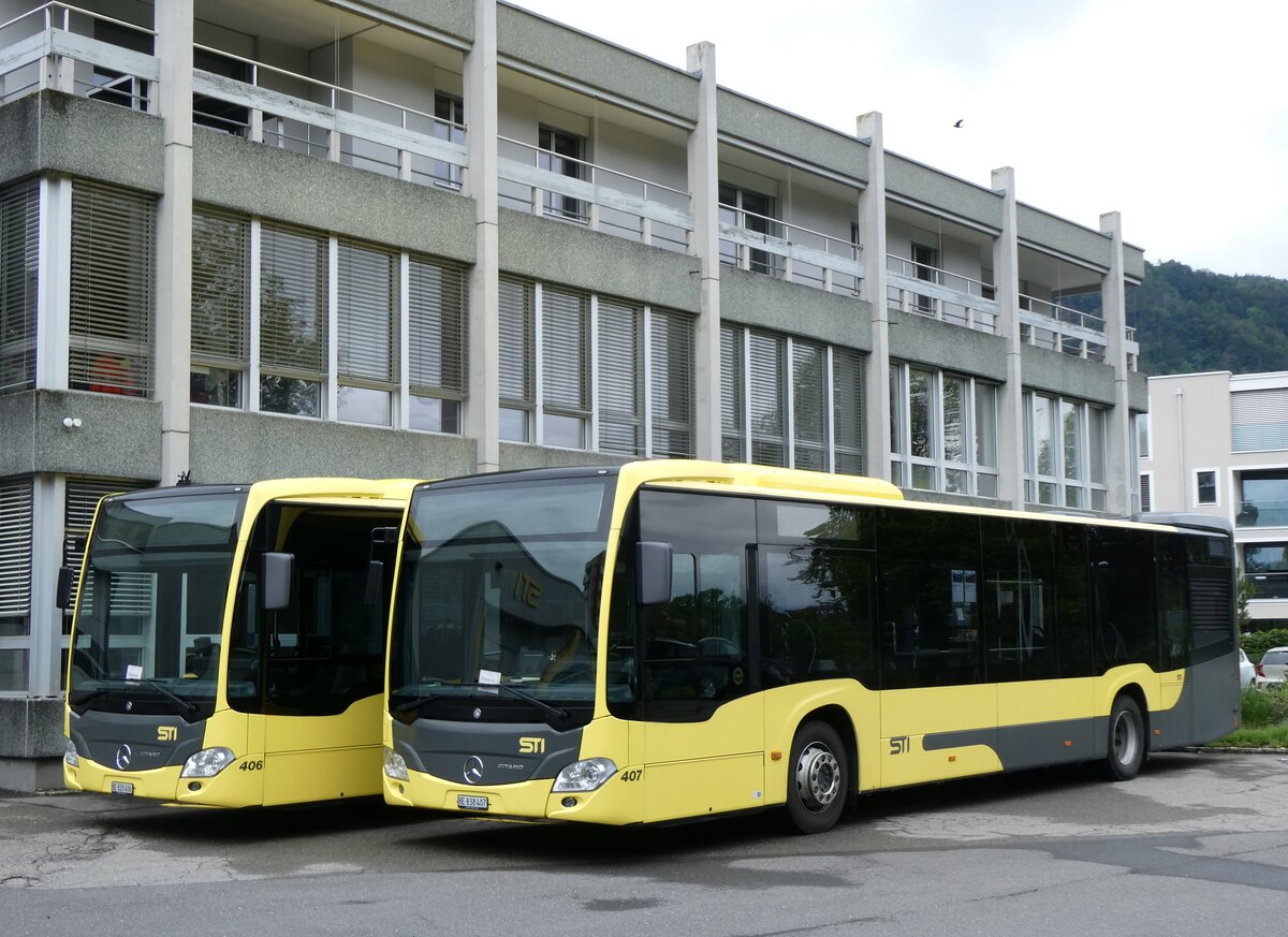 (263'363) - STI Thun - Nr. 407/BE 838'407 - Mercedes am 2. Juni 2024 in Thun, Garage