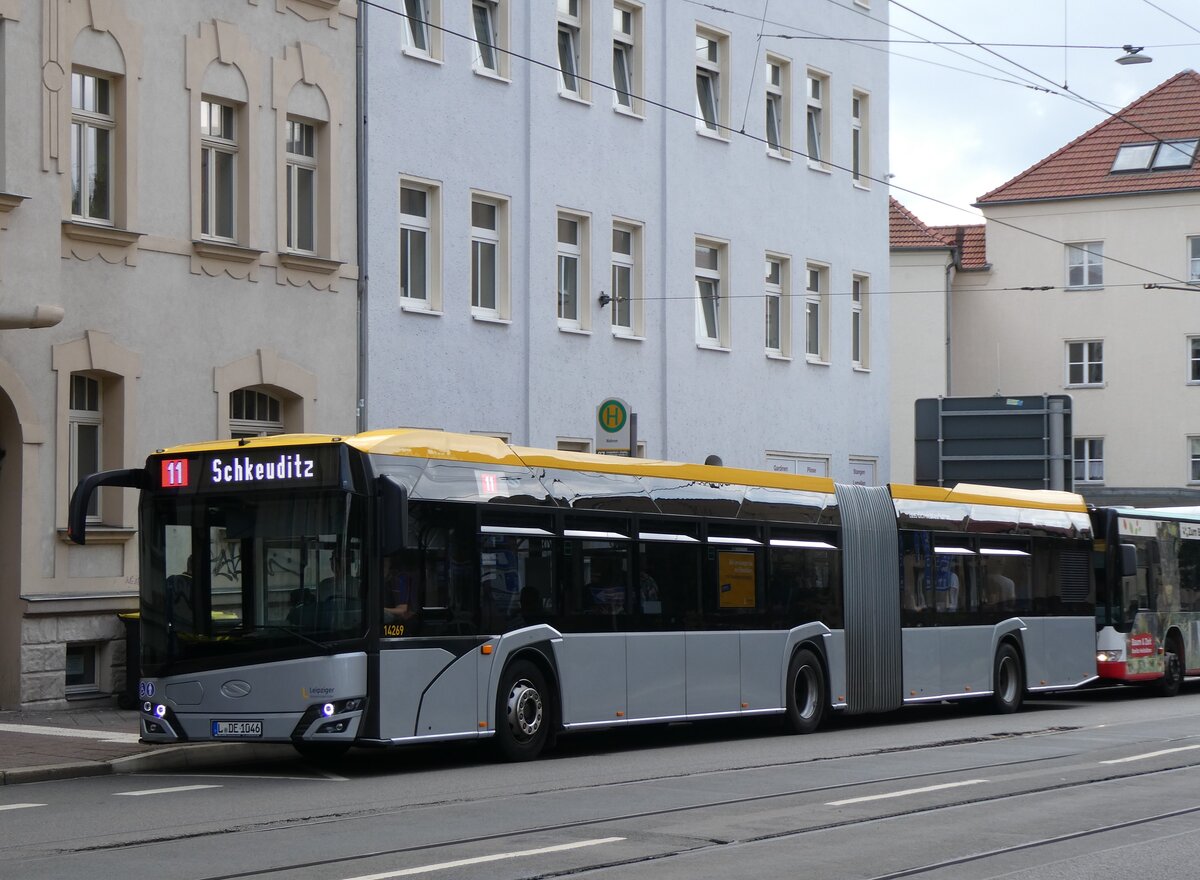 (264'667) - LVB Leipzig - Nr. 14'269/L-DE 1046 - Solaris am 11. Juli 2024 in Leipzig, Wahren