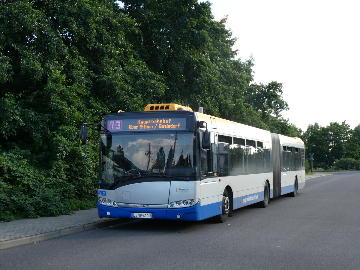 (264'755) - LVB Leipzig - Nr. 14'113/L-NV 4113 - Solaris am 11. Juli 2024 in Leipzig, Sommerfeld