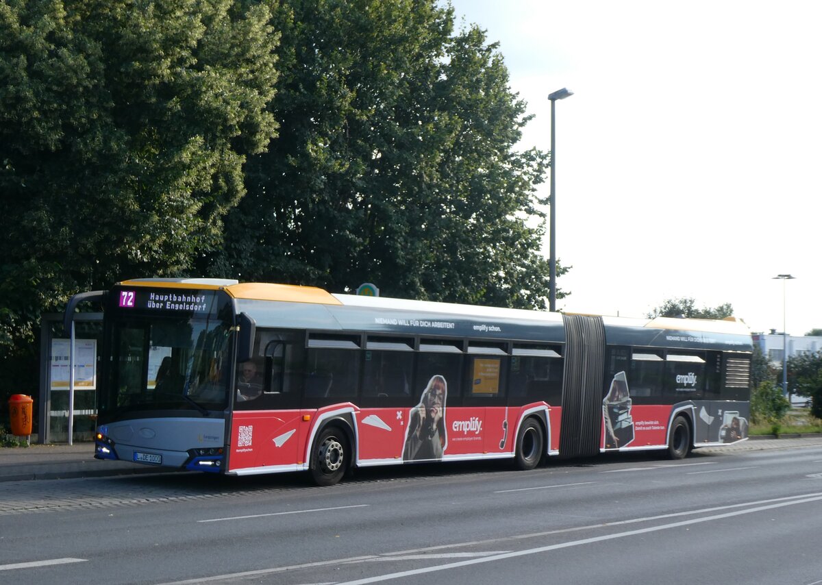 (264'757) - LVB Leipzig - Nr. 14'188/L-DE 1000 - Solaris am 11. Juli 2024 in Leipzig, Sommerfeld