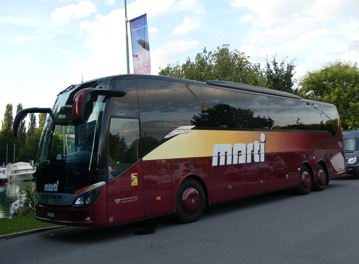 (265'018) - Marti, Kallnach - Nr. 17/BE 572'217 - Setra am 25. Juli 2024 in Thun, Strandbad