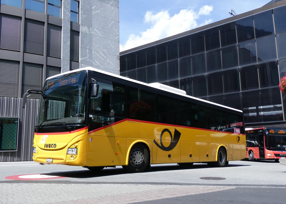 (265'483) - PostAuto Wallis - VS 432'711/PID 10'278 - Iveco am 8. August 2024 beim Bahnhof Visp