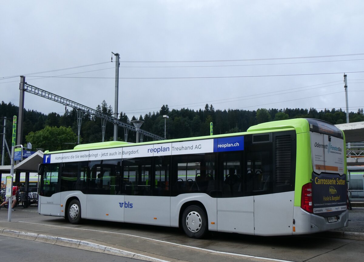 (265'910) - Busland, Burgdorf - Nr. 118/BE 828'118 - Mercedes am 18. August 2024 beim Bahnhof Langnau