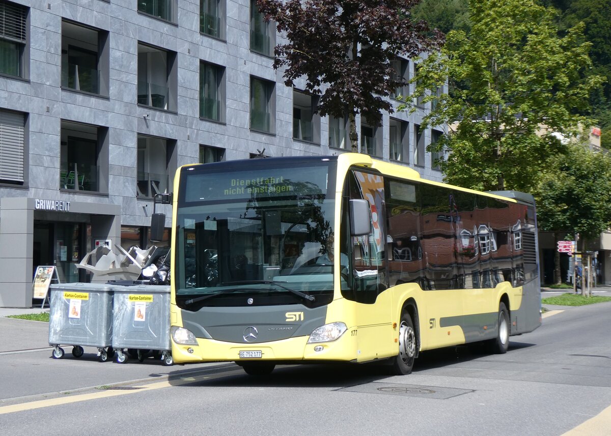 (265'950) - STI Thun - Nr. 177/BE 752'177 - Mercedes am 19. August 2024 beim Bahnhof Interlaken Ost