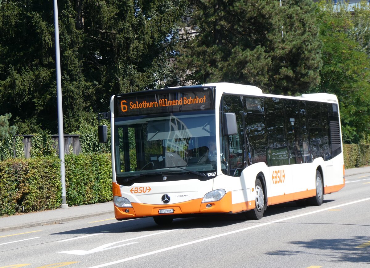 (266'289) - BSU Solothurn - Nr. 1267/SO 189'067 - Mercedes (ex Nr. 67) am 29. August 2024 beim Hauptbahnhof Solothurn