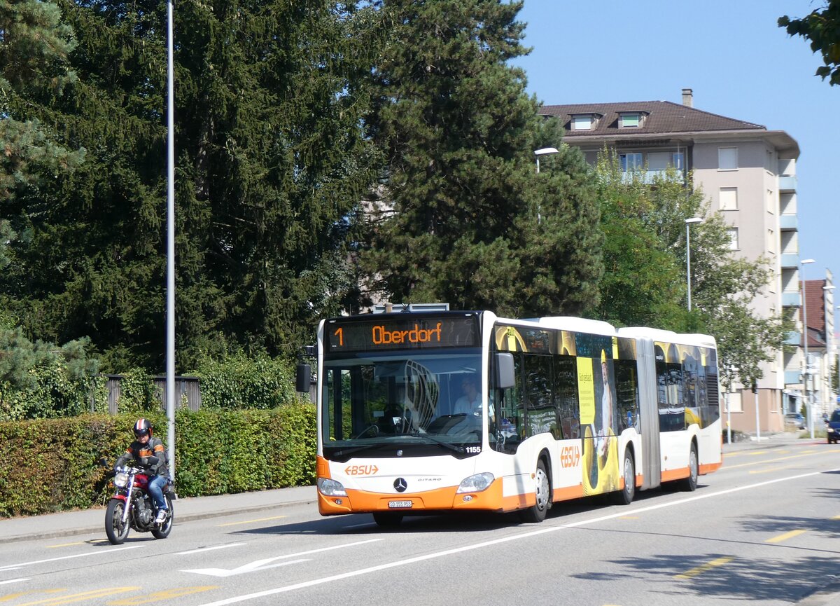 (266'295) - BSU Solothurn - Nr. 1155/SO 155'955 - Mercedes (ex Nr. 55) am 29. August 2024 beim Hauptbahnhof Solothurn