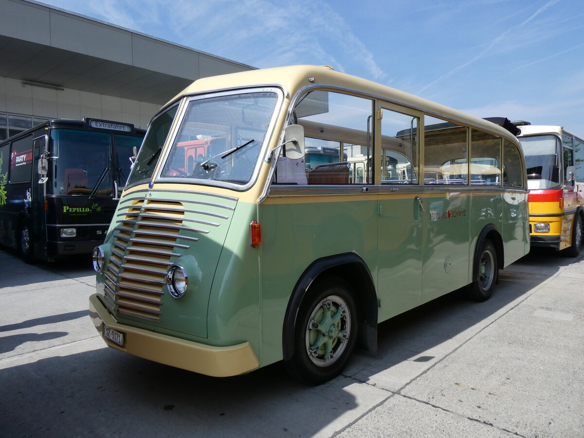 (266'476) - AAGS Schwyz - Nr. 1/SZ 5171 - Saurer/Geser (ex Nr. 9; ex Nr. 17; ex Nr. 9; ex Nr. 1) am 31. August 2024 in Oberkirch, CAMPUS Sursee