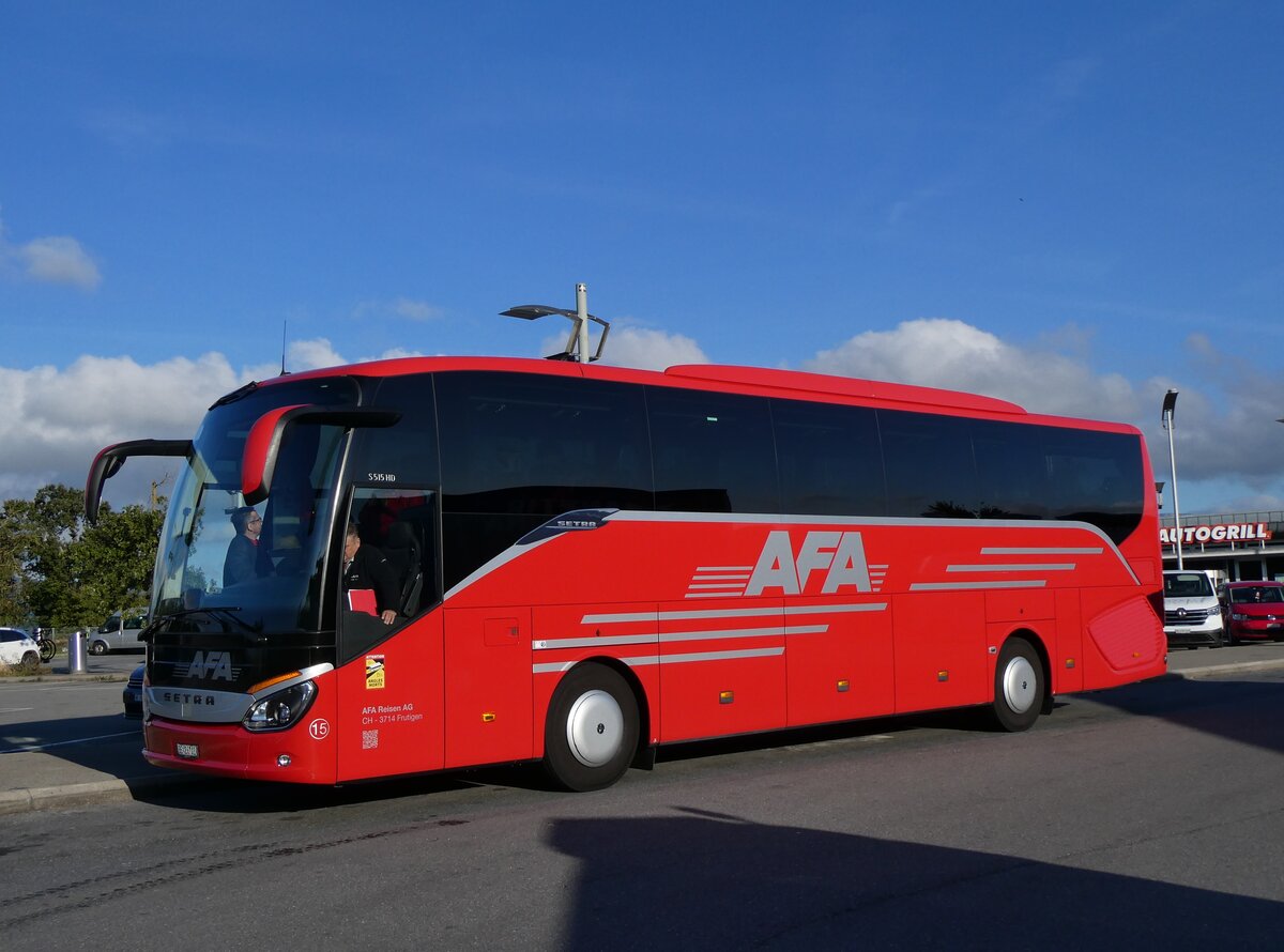 (267'050) - AFA Adelboden - Nr. 15/BE 26'702 - Setra am 15. September 2024 in Bavois, Autobahnraststtte