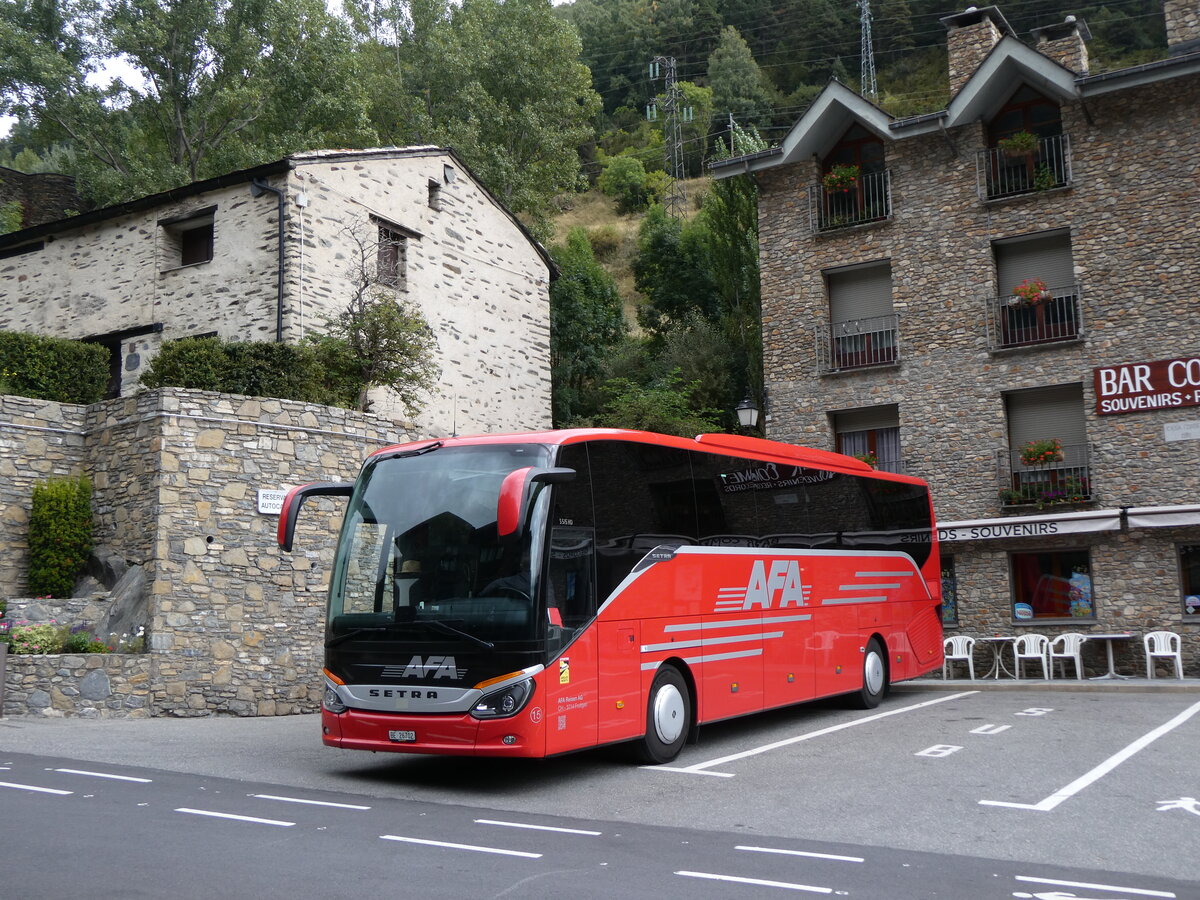 (267'207) - Aus der Schweiz: AFA Adelboden - Nr. 15/BE 26'702 - Setra am 18. September 2024 in Meritxell, Kirche