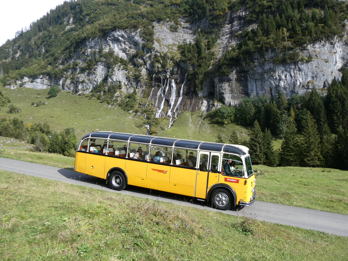 (267'491) - Gast, Reutigen - Nr. 1/BE 24'079 - FBW/FHS (ex Lambach, Gommiswald; ex Hotz, Rickenbach bei Wil/TG; ex P 24'079; ex P 21'579) am 22. September 2024 in Innertkirchen, Schwarzental