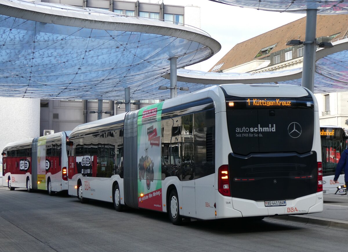 (267'662) - BBA Aarau - Nr. 164/AG 441'164 - eMercedes am 3. Oktober 2024 beim Bahnhof Aarau 