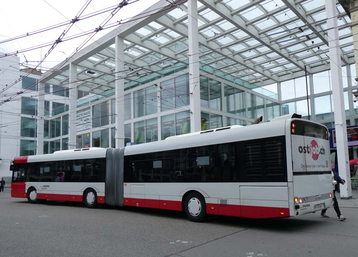 (267'685) - SW Winterthur - Nr. 344/ZH 745'344 - Solaris am 3. Oktober 2024 beim Hauptbahnhof Winterthur