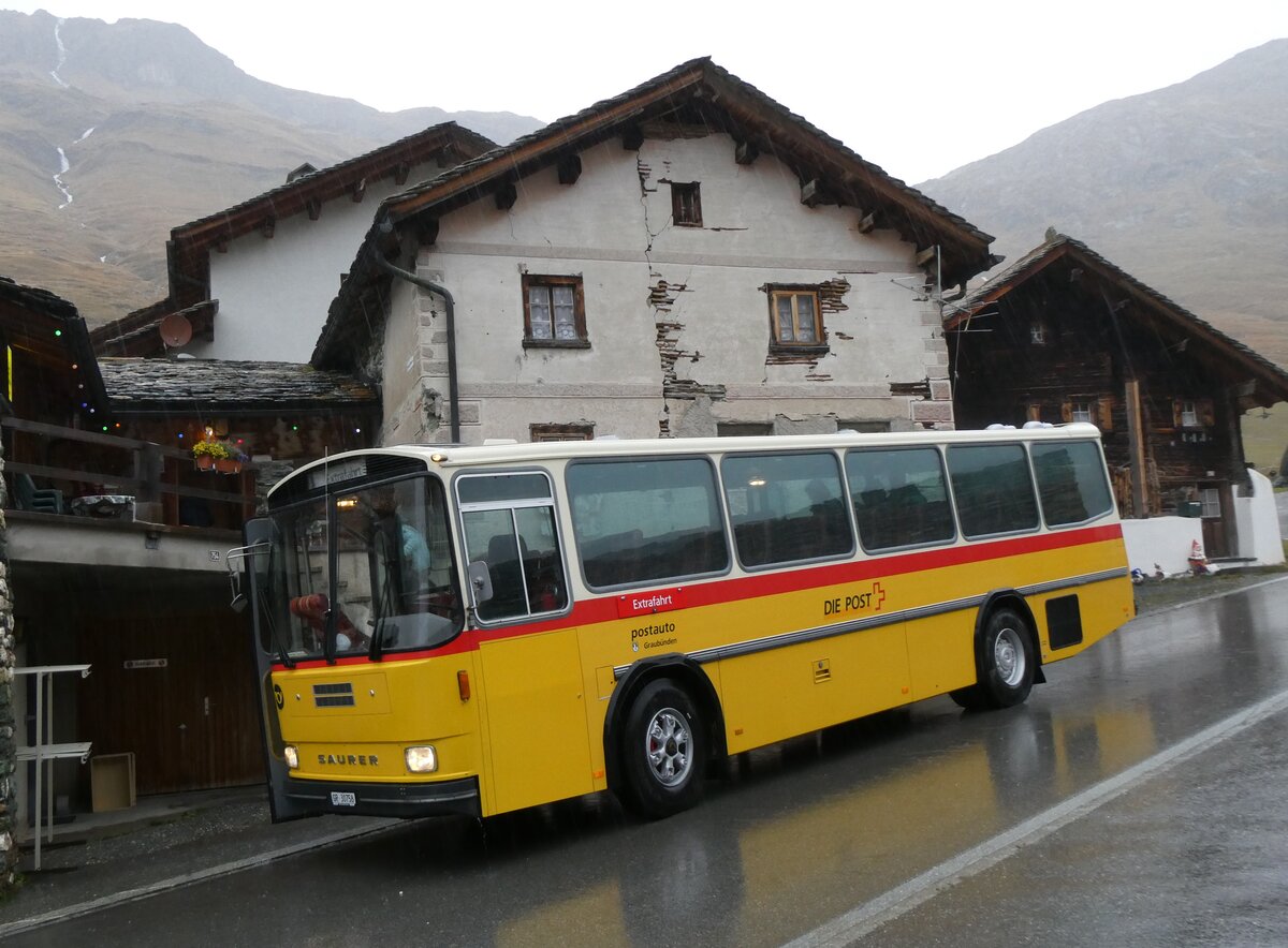 (267'864) - Ltscher, Haldenstein - GR 30'758 - Saurer/R&J (ex Dornbierer, Thal; ex FRAM Drachten/NL Nr. 24; ex PostAuto Graubnden PID 2870; ex P 24'367) am 8. Oktober 2024 in Juf