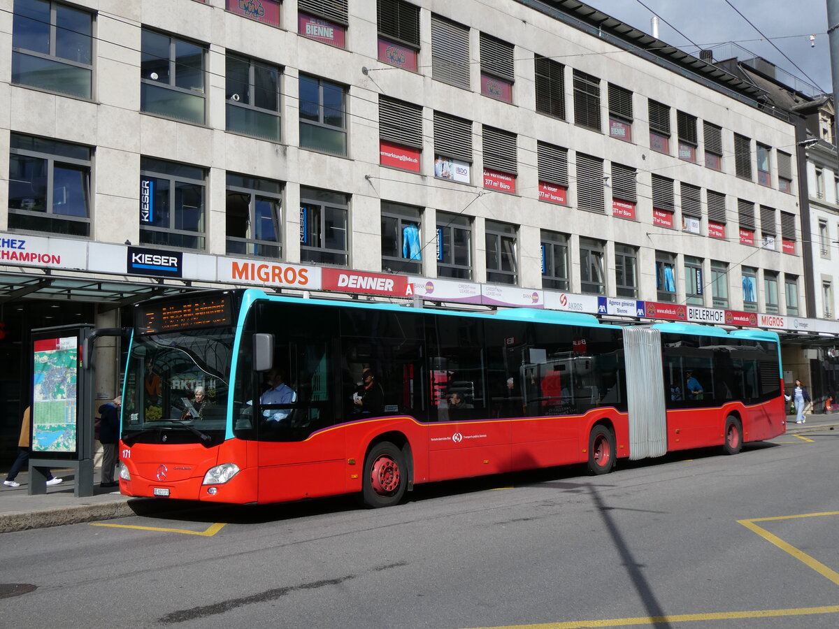 (267'967) - VB Biel - Nr. 171/BE 821'171 - Mercedes am 11. Oktober 2024 in Biel, Guisanplatz