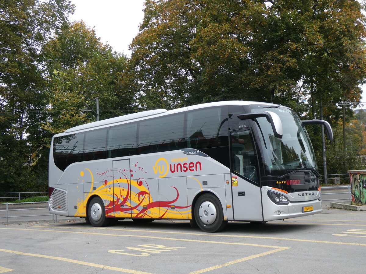 (268'267) - Aus Luxemburg: Unsen, Eschette - VU 4077 - Setra am 19. Oktober 2024 in Bern, Schtzenmatte