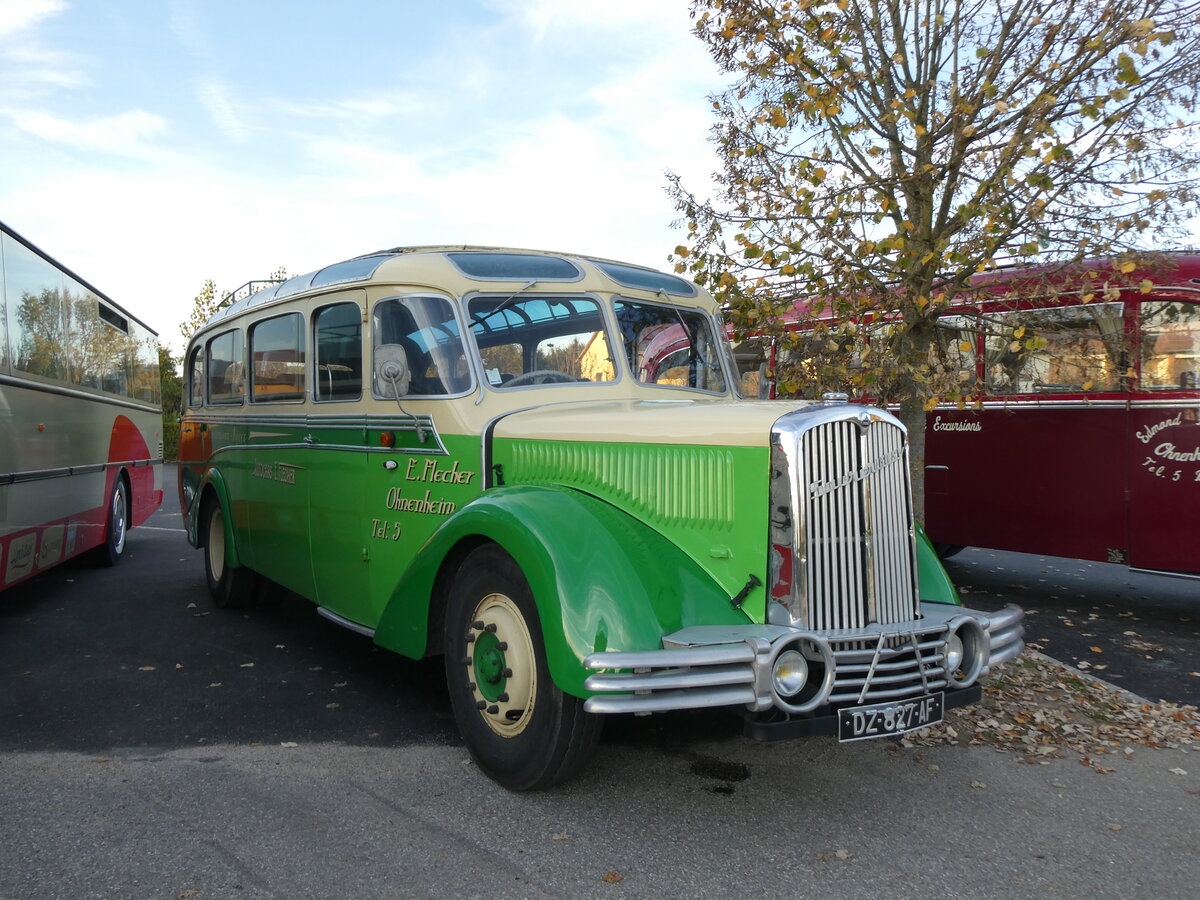 (268'446) - Flecher, Ohnenheim - DZ 827 AF - Saurer/Gangloff Colmar am 25. Oktober 2024 in Kintzheim, Cigoland