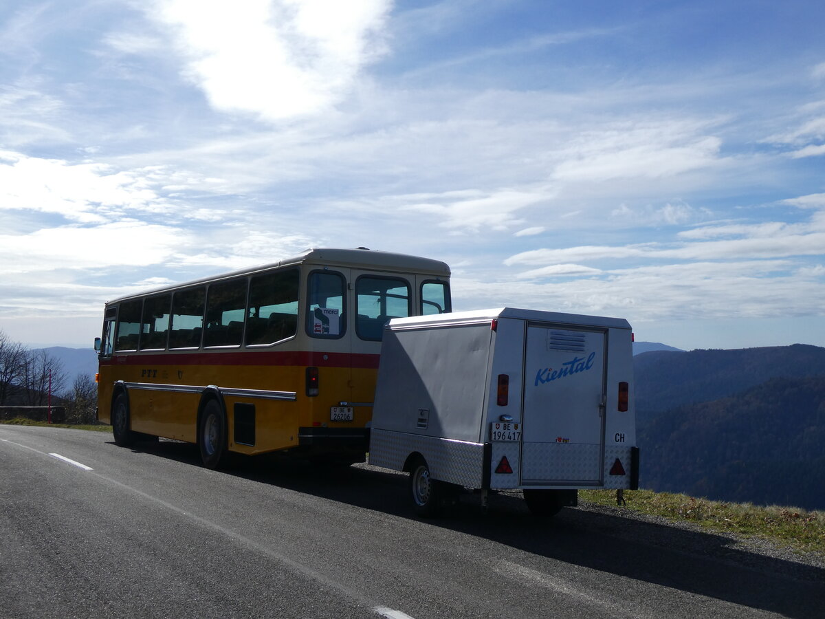 (268'754) - Aus der Schweiz: Schmid, Thrishaus - BE 26'206 - Saurer/Tscher (ex P 24'244) am 27. Oktober 2024 bei Rothenbach