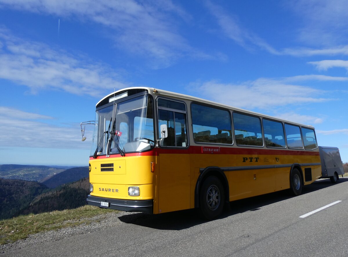 (268'756) - Aus der Schweiz: Schmid, Thrishaus - BE 26'206 - Saurer/Tscher (ex P 24'244) am 27. Oktober 2024 bei Rothenbach