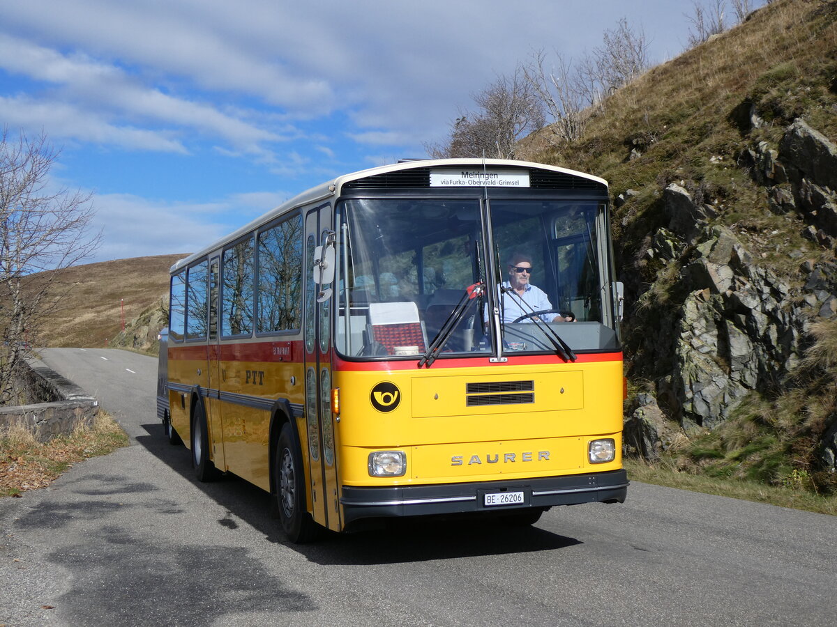 (268'765) - Aus der Schweiz: Schmid, Thrishaus - BE 26'206 - Saurer/Tscher (ex P 24'244) am 27. Oktober 2024 bei Rothenbach