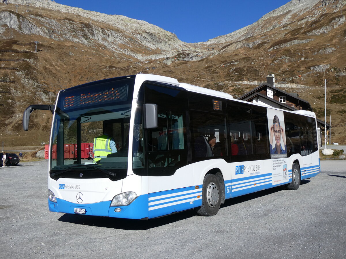 (268'819) - RTB Altsttten - Nr. 57/SG 131'724 - Mercedes am 29. Oktober 2024 auf dem Oberalppass