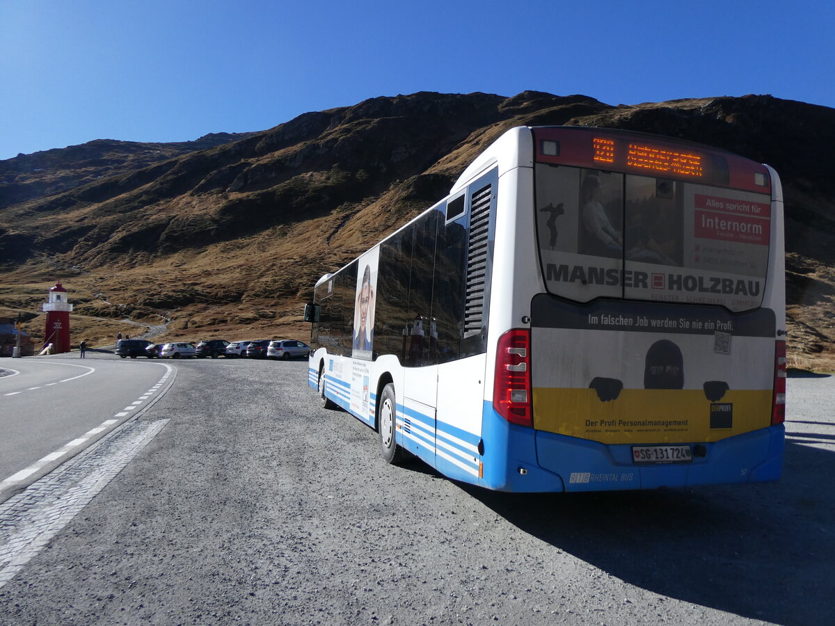 (268'820) - RTB Altsttten - Nr. 57/SG 131'724 - Mercedes am 29. Oktober 2024 auf dem Oberalppass